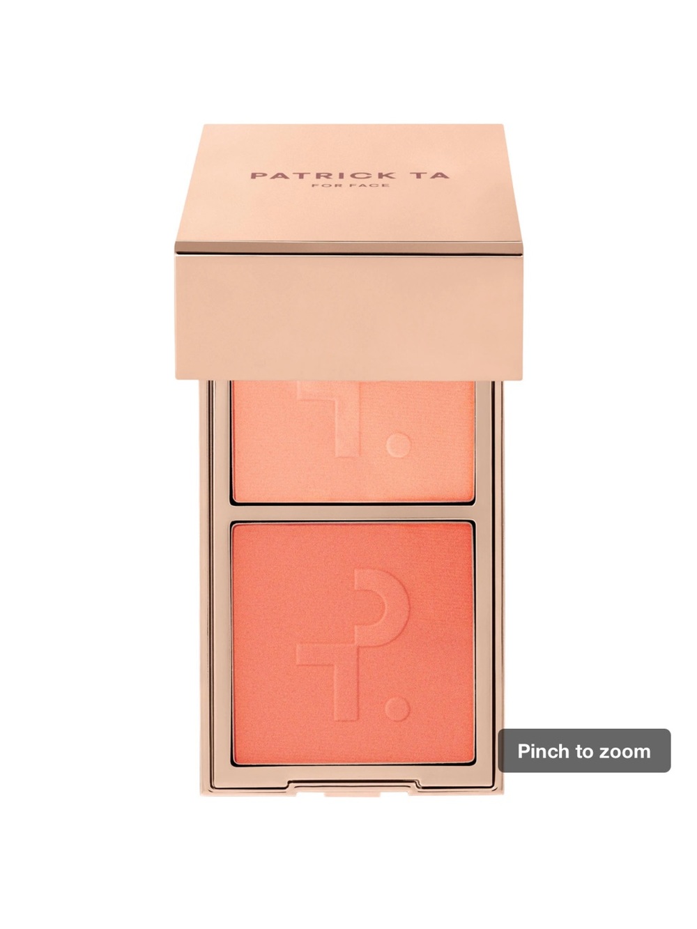 Patrick Ta Dual Blush Compact — Light Peach & Coral